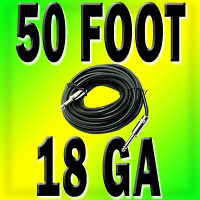 2 PA DJ pro speaker audio cable cords 50 ft to 1/4 pair
